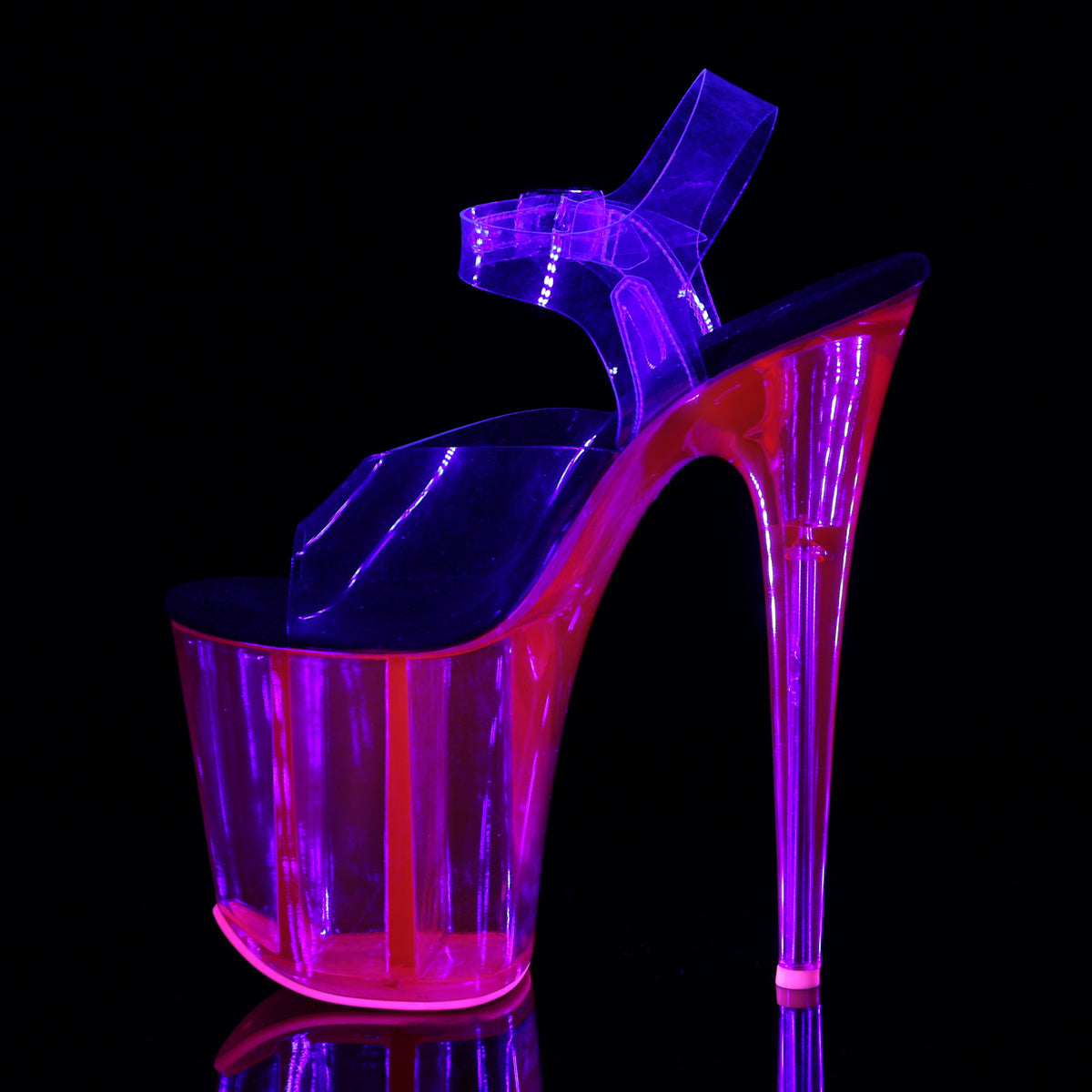 Pleaser Sandales pour femmes FLAMINGO-808uvt clr / h. Rose teinté
