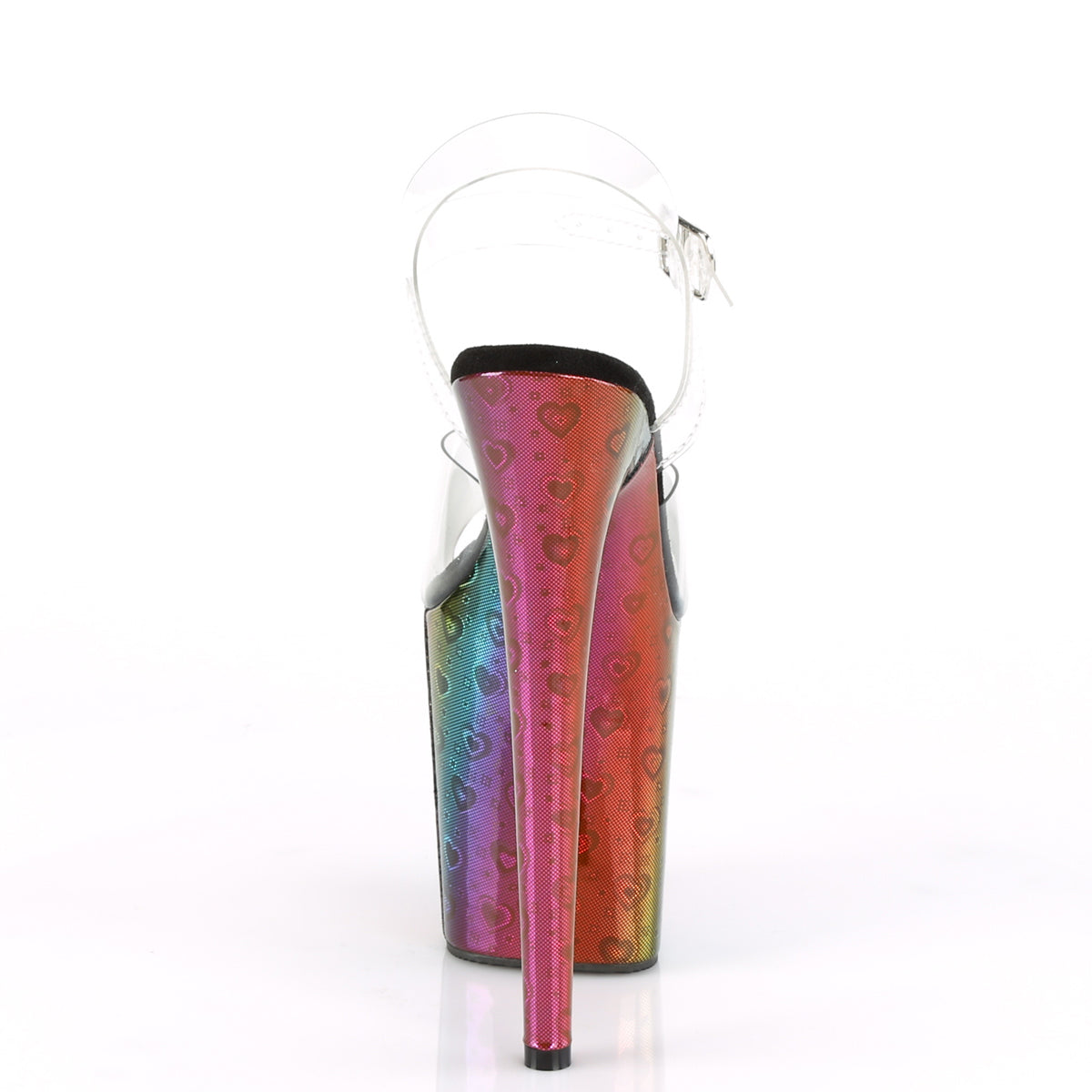 Pleaser Sandales pour femmes FLAMINGO-808WR CLR /Rainbow Hologramme enveloppé