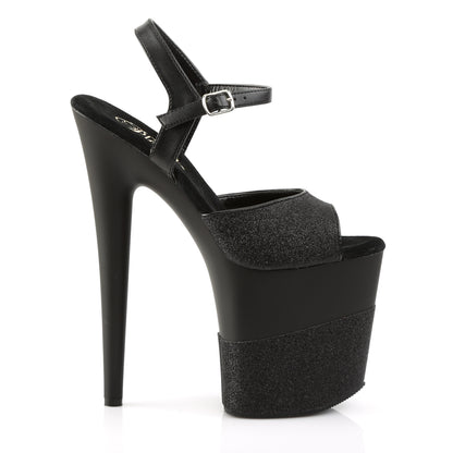 Pleaser Sandales pour femmes FLAMINGO-809-2G BLK Glitter / BLK-GLITTER