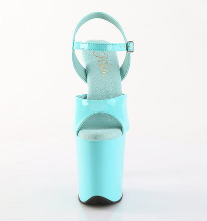 Pleaser Women's Platform Shoes FLAMINGO-809 Aqua Pat/Aqua