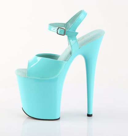 Pleaser Women's Platform Shoes FLAMINGO-809 Aqua Pat/Aqua
