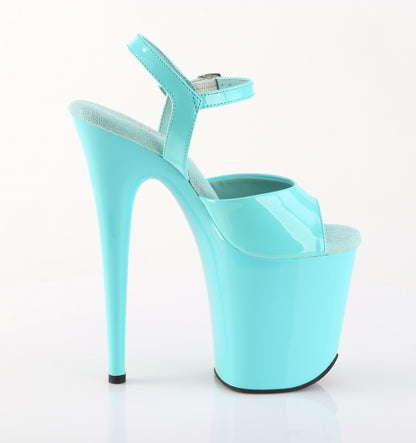Pleaser Women's Platform Shoes FLAMINGO-809 Aqua Pat/Aqua