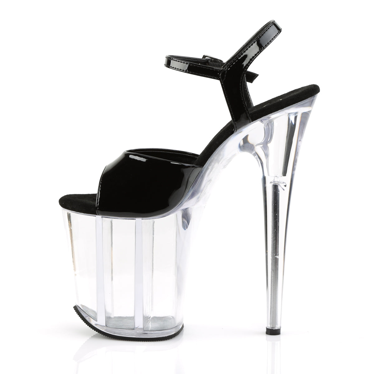 Pleaser Sandales pour femmes FLAMINGO-809 BLK PAT / CLR