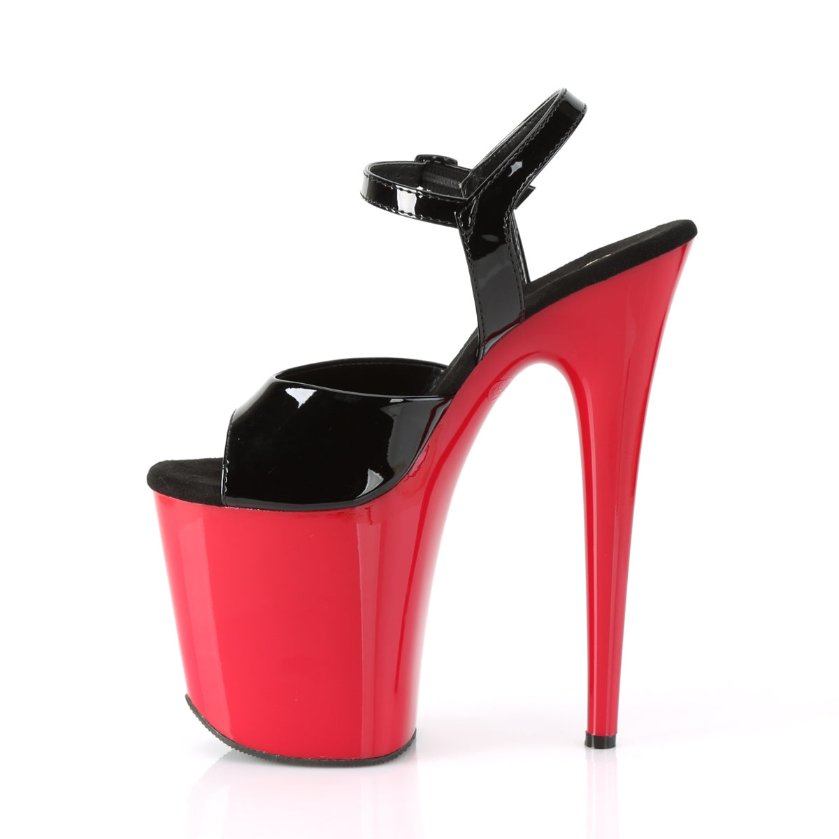 Pleaser Sandales pour femmes FLAMINGO-809 blk pat / rouge