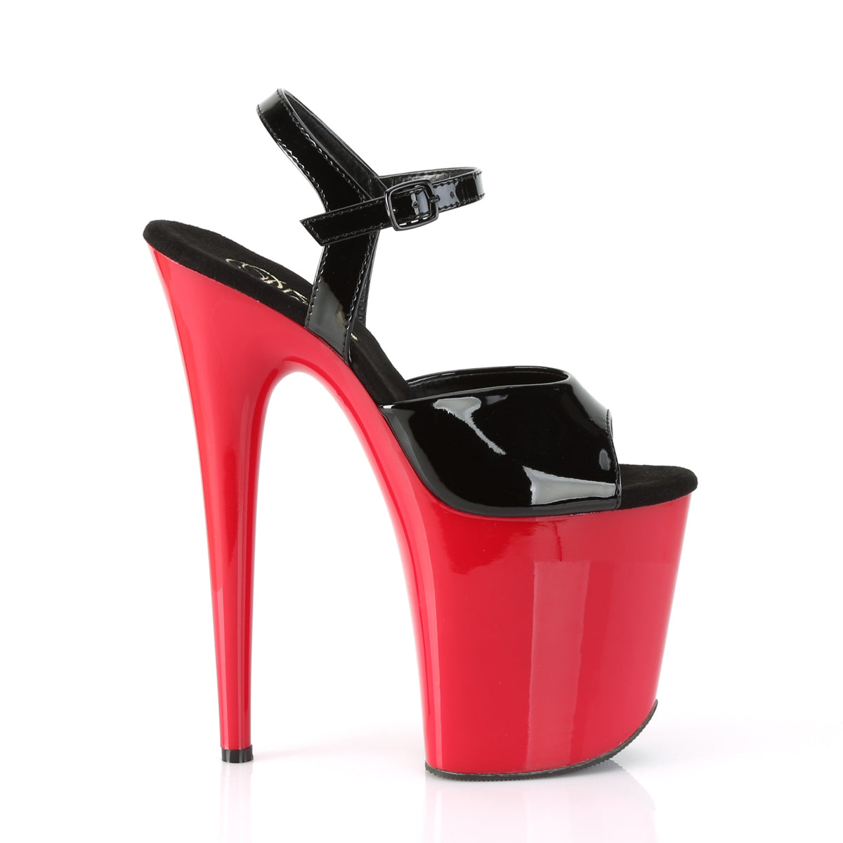 Pleaser Sandales pour femmes FLAMINGO-809 blk pat / rouge