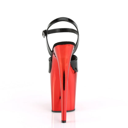Pleaser Sandales pour femmes FLAMINGO-809 blk pat / rouge chrome