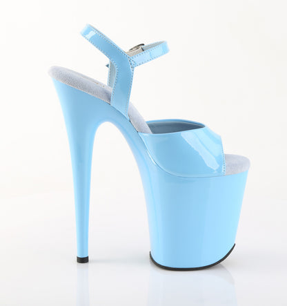 Pleaser Women's Platform Shoes FLAMINGO-809 B. Blue Pat/B. Blue