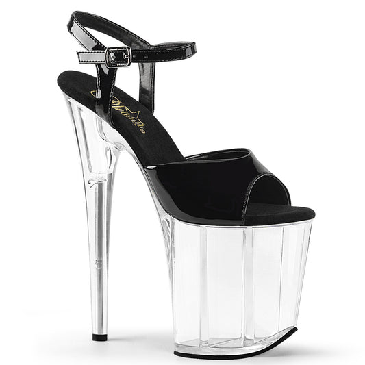 Pleaser Sandales pour femmes FLAMINGO-809 BLK PAT / CLR