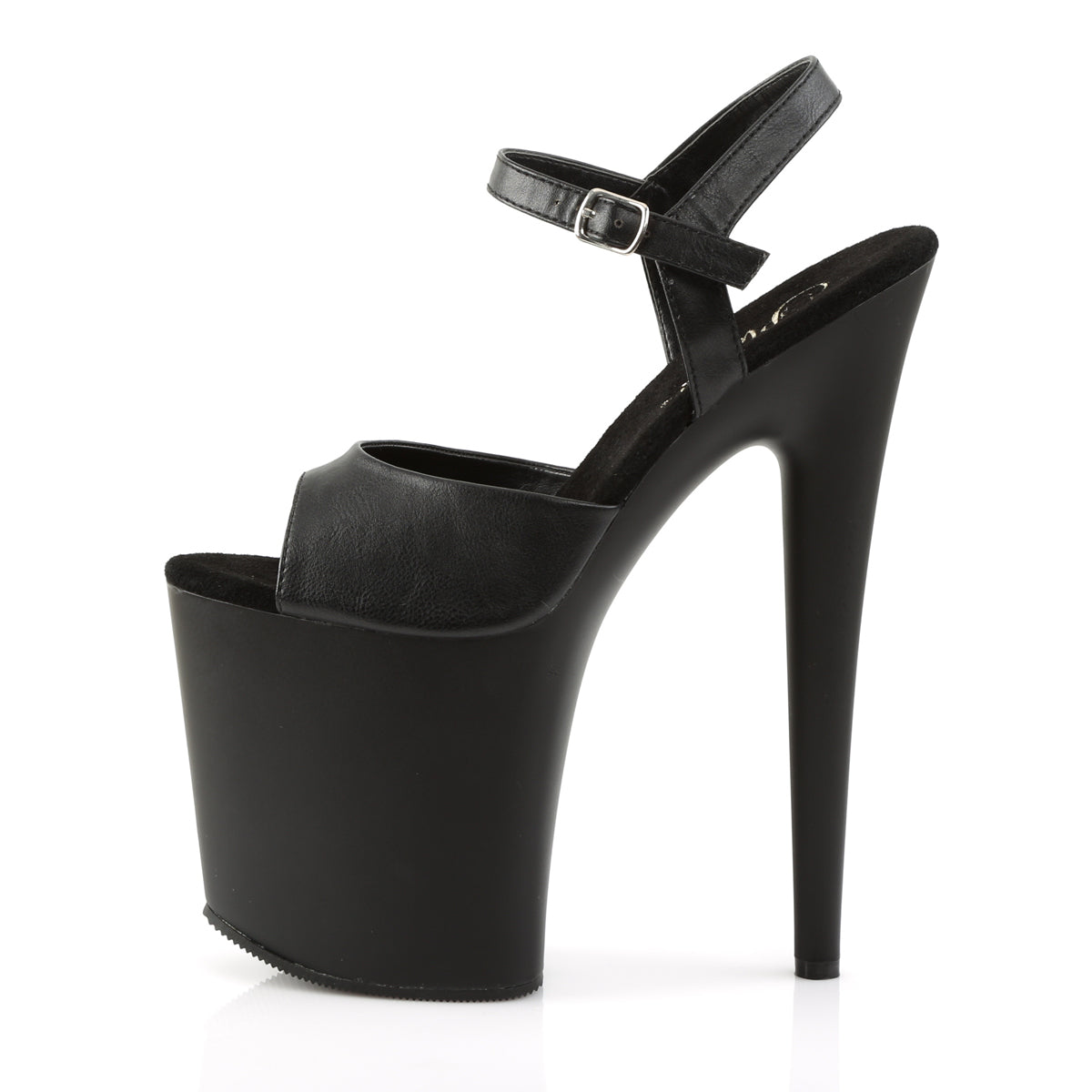Pleaser Sandales pour femmes FLAMINGO-809 Blk Faux Cuir / Blk Matte