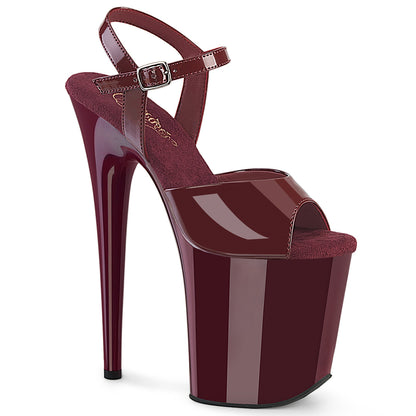 Pleaser Women's Platform Shoes FLAMINGO-809 Burgundy Pat/Burgundy