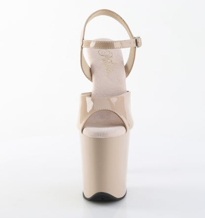 Pleaser Women's Platform Shoes FLAMINGO-809 Nude Pat/Nude