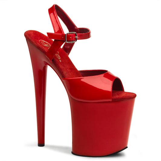 Pleaser Sandales pour femmes FLAMINGO-809 Pat rouge / rouge