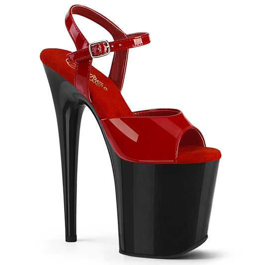 Pleaser  Des sandales FLAMINGO-809 Pat / Blk rouge
