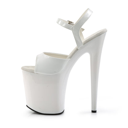 Pleaser Sandales pour femmes FLAMINGO-809 wht pat / wt