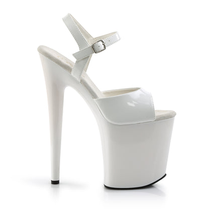 Pleaser Sandales pour femmes FLAMINGO-809 wht pat / wt