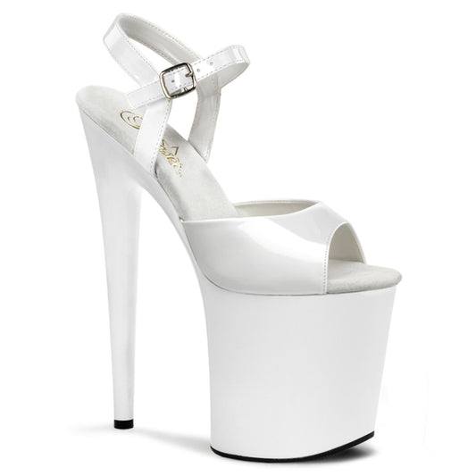 Pleaser Sandales pour femmes FLAMINGO-809 wht pat / wt