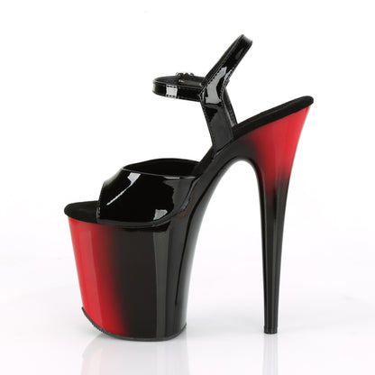 Pleaser Womens Sandals FLAMINGO-809BR Blk Pat/Red-Blk