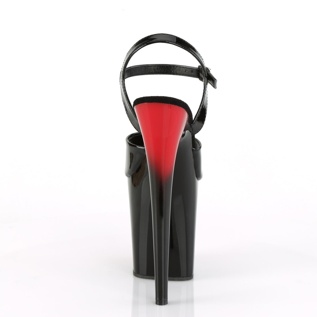 Pleaser Womens Sandals FLAMINGO-809BR Blk Pat/Red-Blk