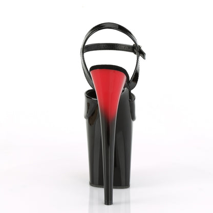 Pleaser Womens Sandals FLAMINGO-809BR Blk Pat/Red-Blk