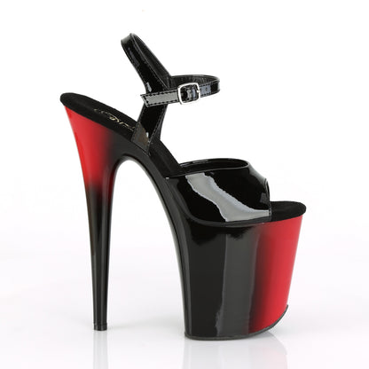 Pleaser Womens Sandals FLAMINGO-809BR Blk Pat/Red-Blk