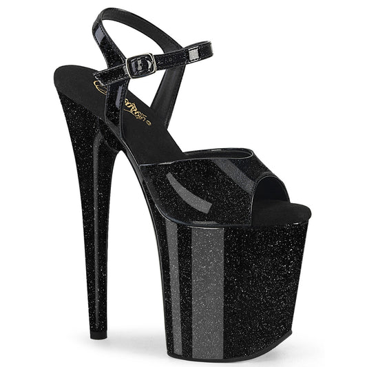 Pleaser   FLAMINGO-809gp blk paillette pat / m