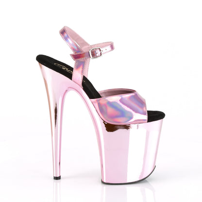 Pleaser Sandales pour femmes FLAMINGO-809hg B. hologramme rose / b. Chrome rose