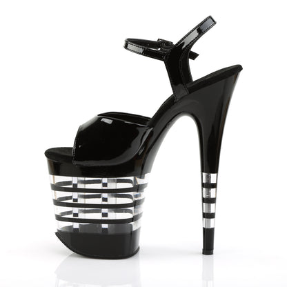 Pleaser Sandales pour femmes FLAMINGO-809ln blk pat / blk