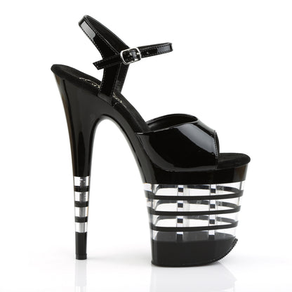 Pleaser Sandales pour femmes FLAMINGO-809ln blk pat / blk
