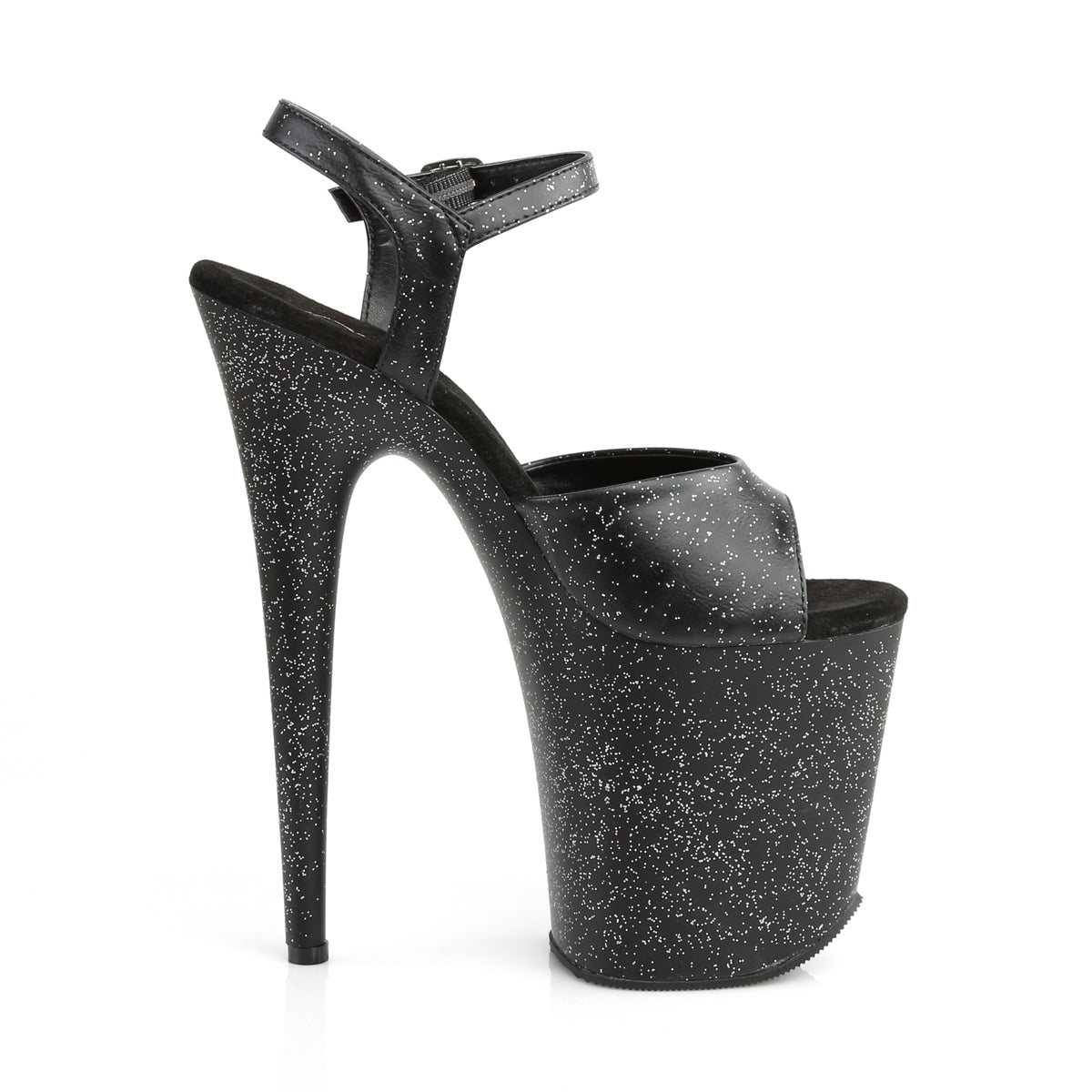 Pleaser Sandales pour femmes FLAMINGO-809mg BLK FAUX CUIR / BLK MATTE