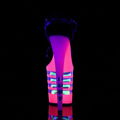 Pleaser Sandales pour femmes FLAMINGO-809vln blk pat / néon multi