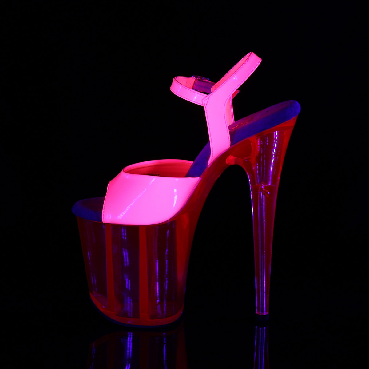 Pleaser Sandales pour femmes FLAMINGO-809uvt néon H. Pat / h rose. Rose teinté