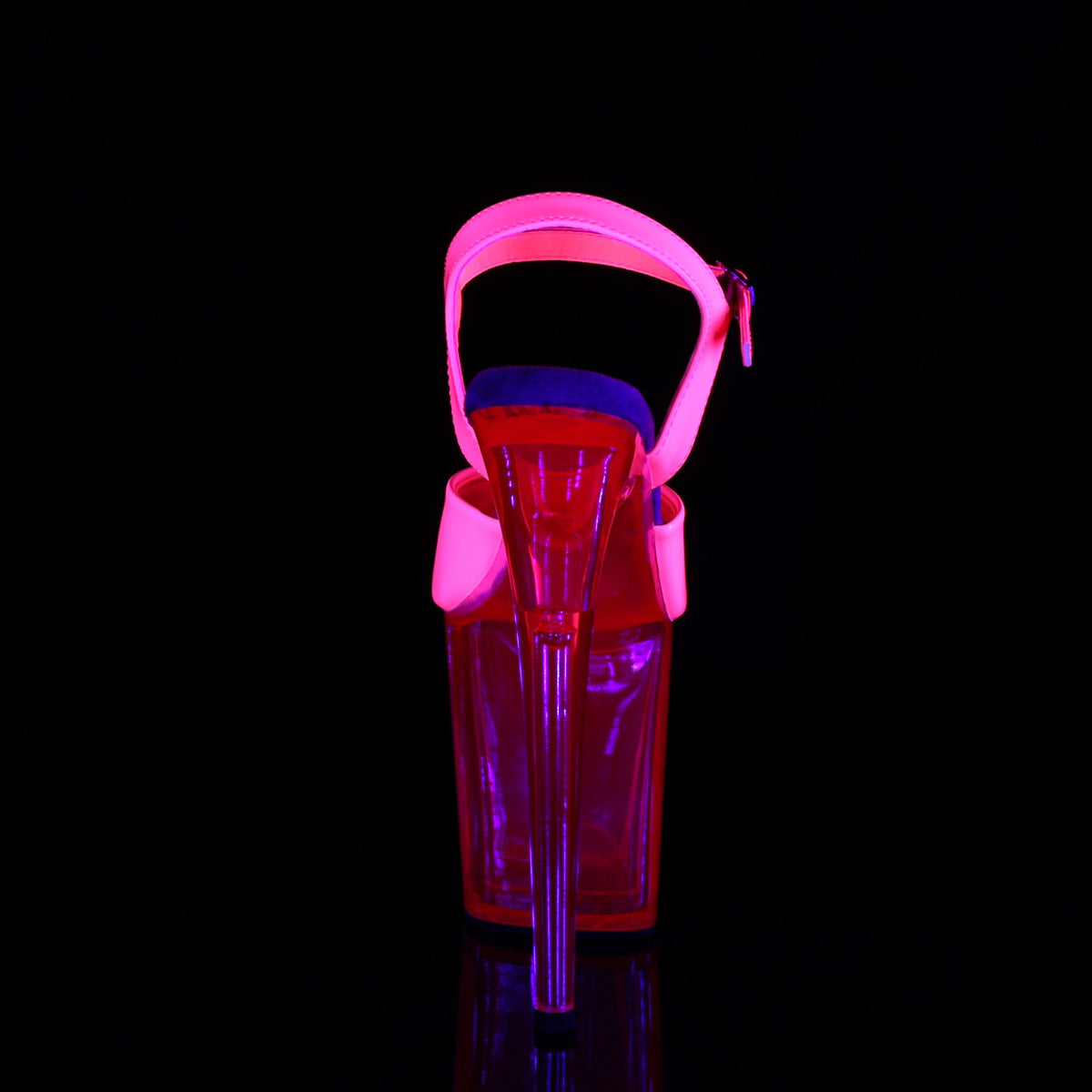 Pleaser Sandales pour femmes FLAMINGO-809uvt néon H. Pat / h rose. Rose teinté