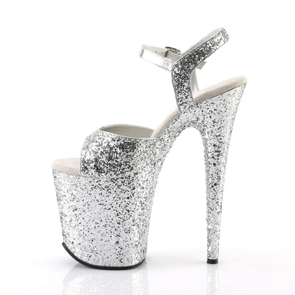 Pleaser Sandales pour femmes FLAMINGO-810LG SLV GLTR / SLV GLTR
