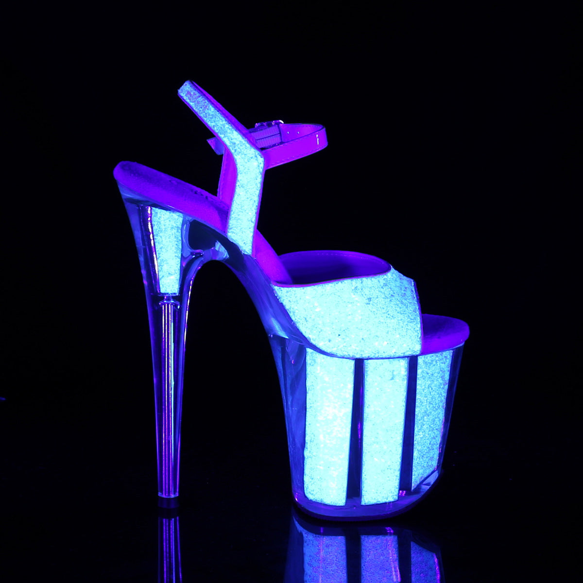Pleaser Sandales pour femmes FLAMINGO-810vg néon opal scintillant / jeu d'opal au néon