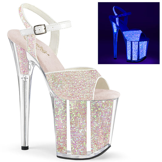 Pleaser Sandales pour femmes FLAMINGO-810vg néon opal scintillant / jeu d'opal au néon