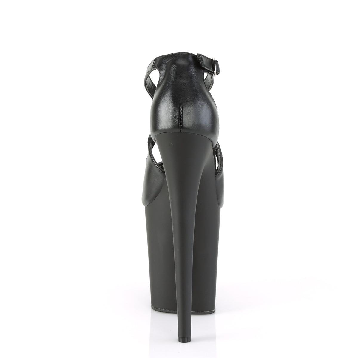 Pleaser Sandales pour femmes FLAMINGO-821 BLK FAUX CUIR / BLK MATTE