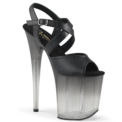 Pleaser Sandales pour femmes FLAMINGO-822T BLK FAUX CUIR / FADED BLK