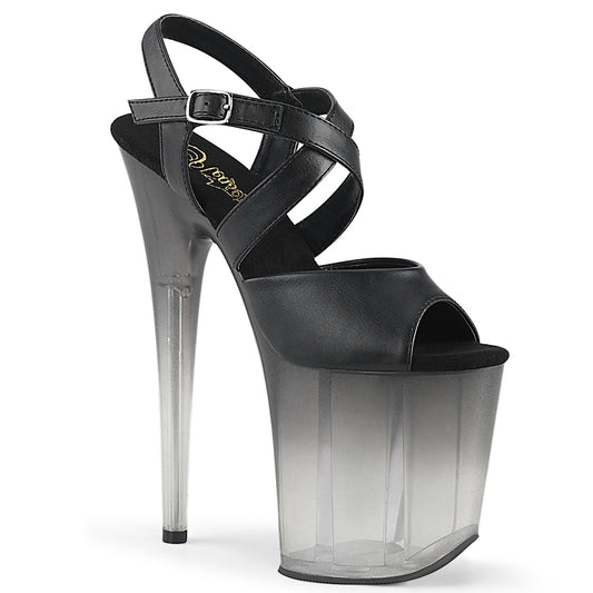Pleaser Sandales pour femmes FLAMINGO-822T BLK FAUX CUIR / FADED BLK