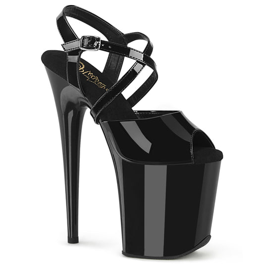 Pleaser   FLAMINGO-824 BLK PAT / BLK