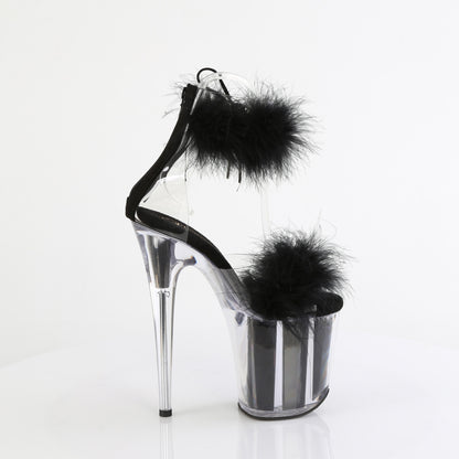 Pleaser   FLAMINGO-824F CLR-BLK FUR / M