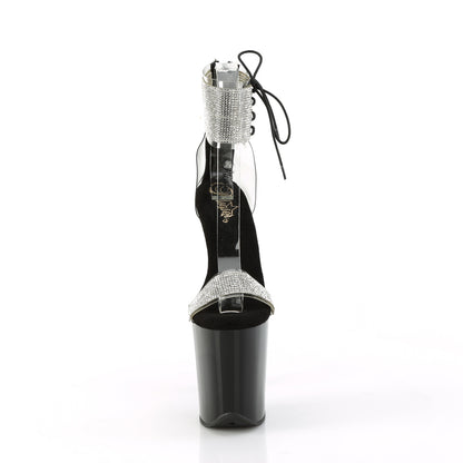 Pleaser   FLAMINGO-827RS CLR-BLK / BLK