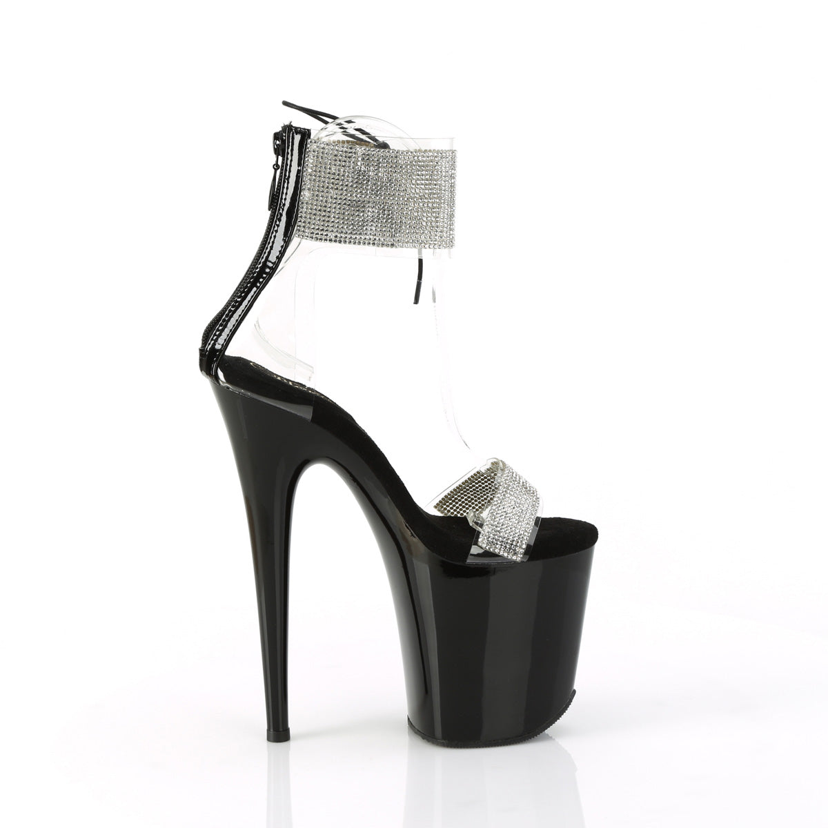 Pleaser   FLAMINGO-827RS CLR-BLK / BLK