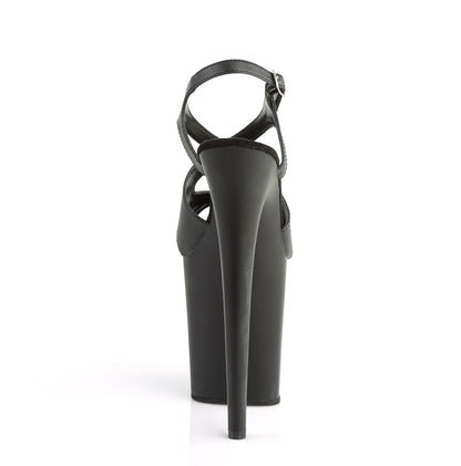 Pleaser Sandales pour femmes FLAMINGO-831 BLK FAUX CUIR / BLK MATTE