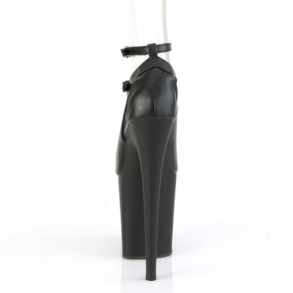 Pleaser Sandales pour femmes FLAMINGO-850 Blk Faux Cuir / Blk Matte