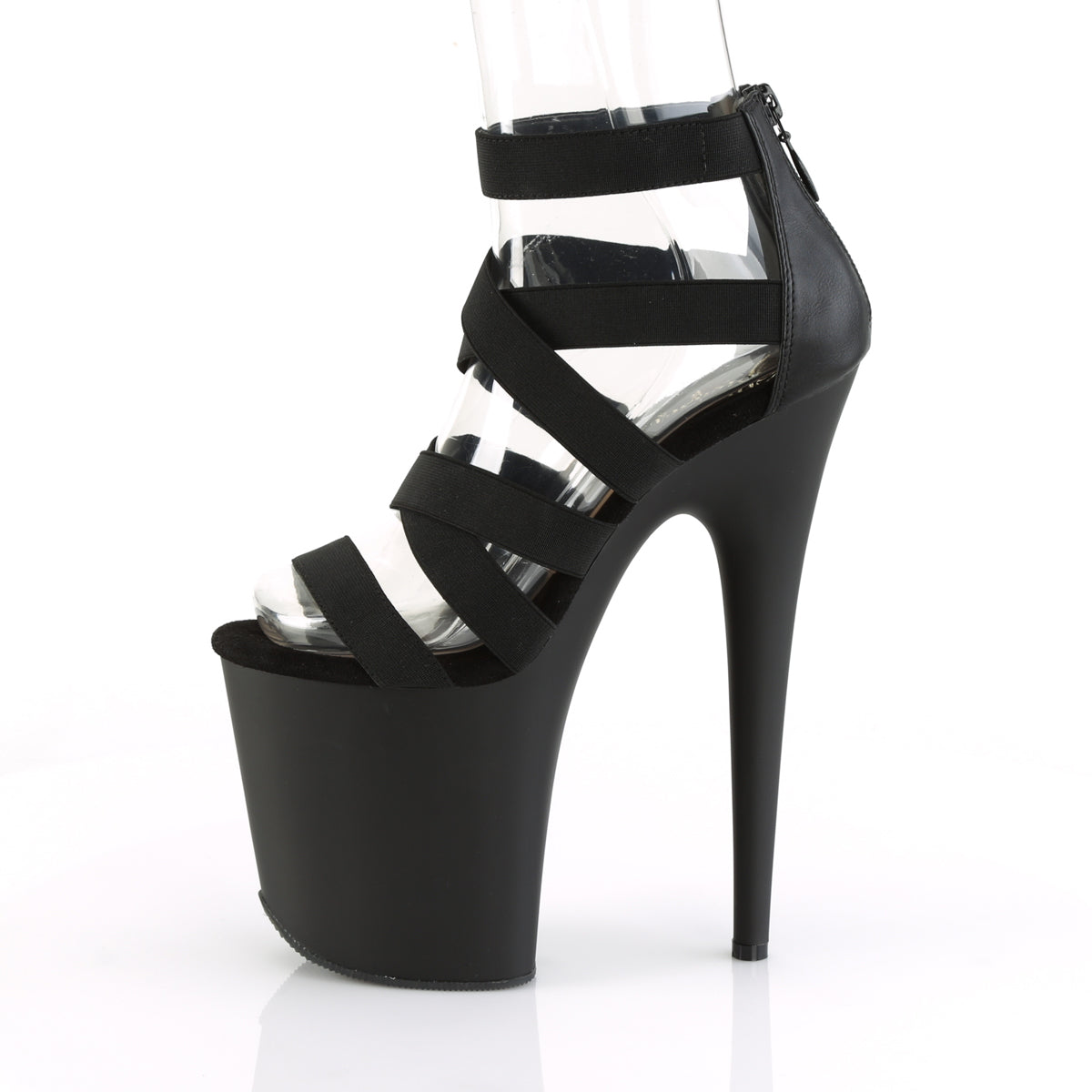 Pleaser Sandales pour femmes FLAMINGO-859 BLK BAND BAND-FAUX CUIR / BLK MATTE