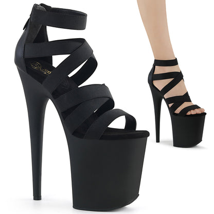 Pleaser Sandales pour femmes FLAMINGO-859 BLK BAND BAND-FAUX CUIR / BLK MATTE