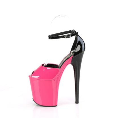 Pleaser   FLAMINGO-868 Fuchsia-Blk Pat/Fuchsia-Blk