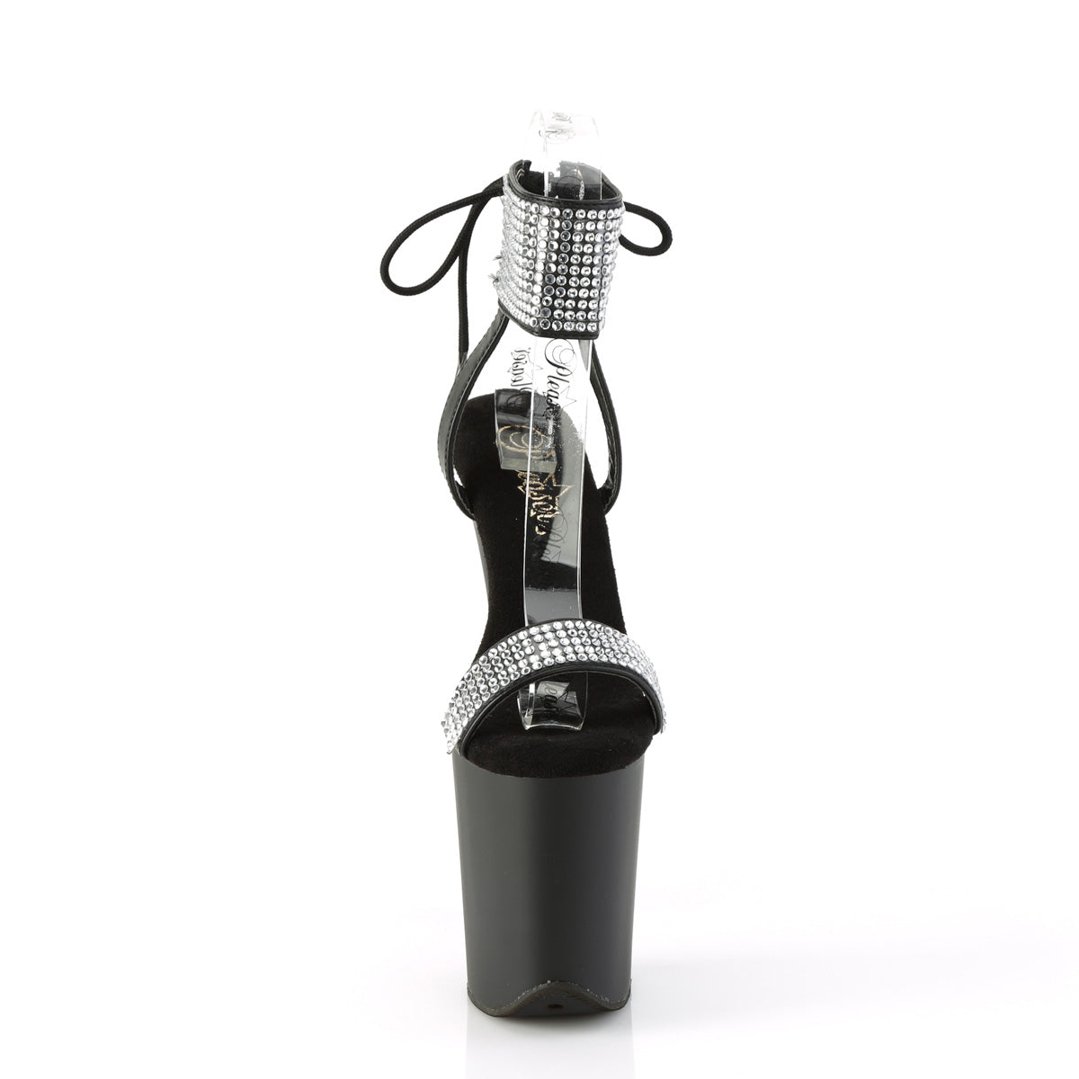 Pleaser   FLAMINGO-870 Blk Faux Leather-RS/Blk Matte