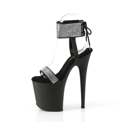 Pleaser   FLAMINGO-870 Blk Faux Leather-RS/Blk Matte