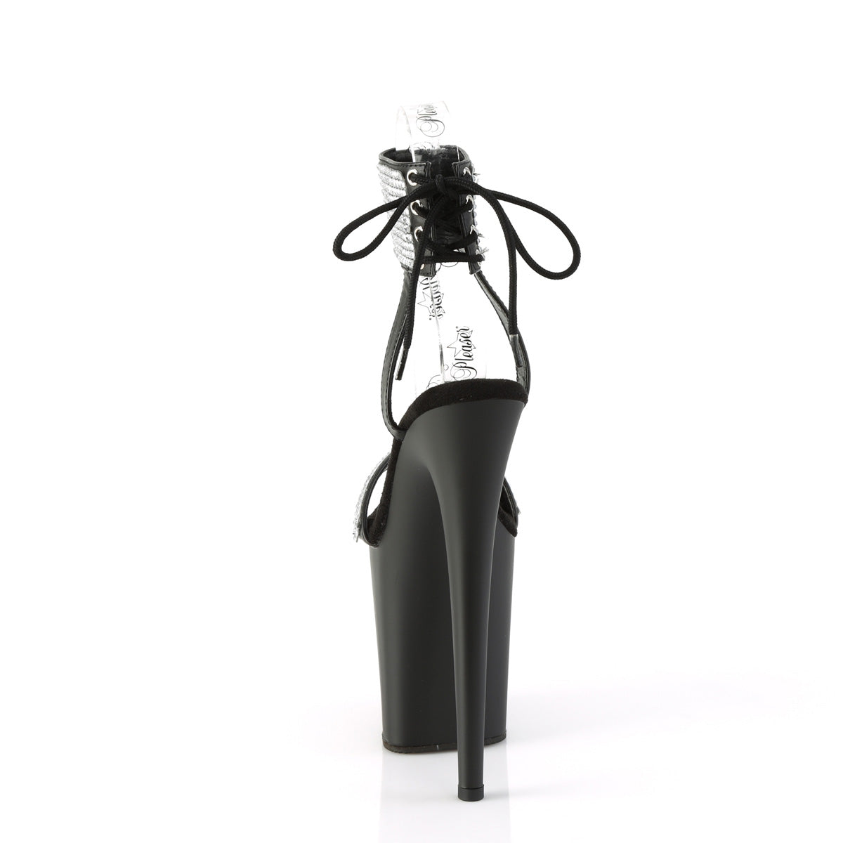 Pleaser   FLAMINGO-870 Blk Faux Leather-RS/Blk Matte
